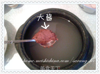 朝鲜美食—酱香浓郁的朝鲜大酱汤 된장국的做法步骤：8