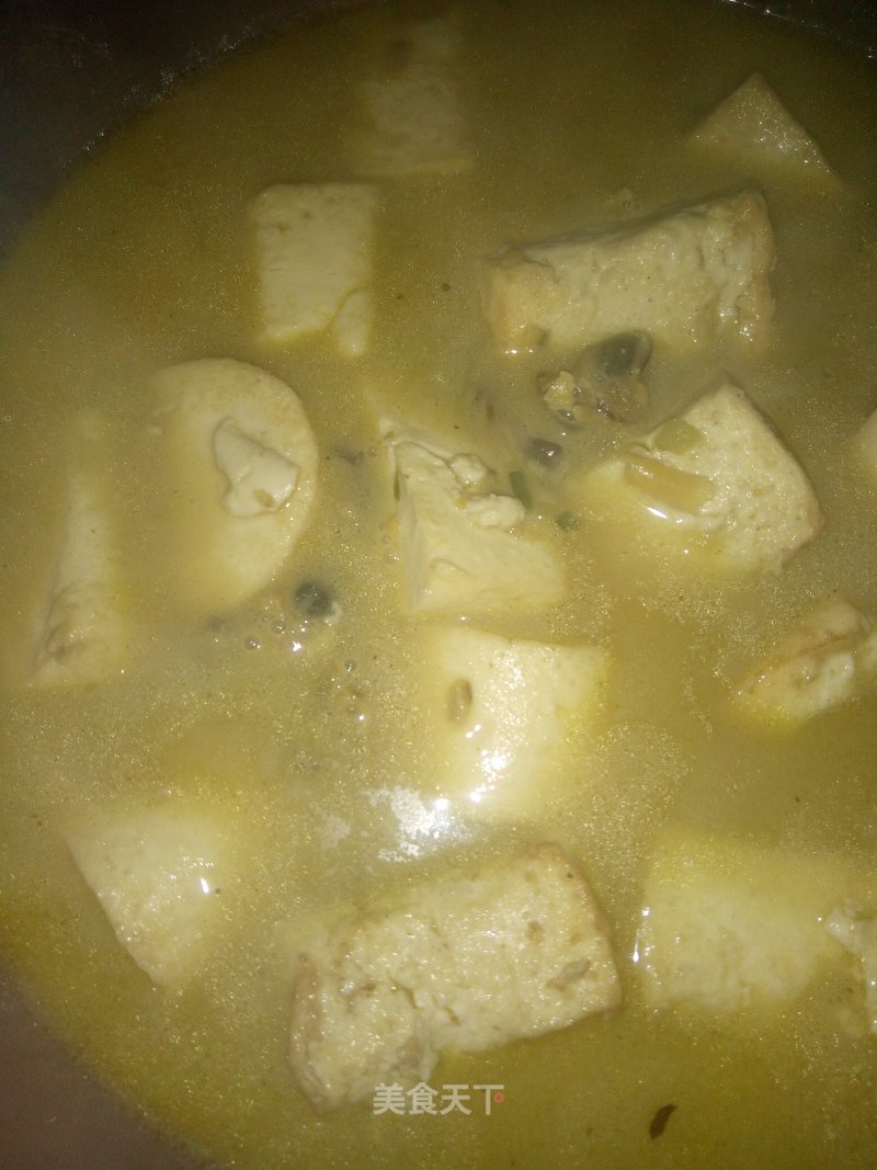 淡菜干炖豆腐的做法