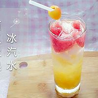 ♡西瓜水果♡-冰汽水的做法图解3