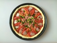 小洋葱培根披萨的做法步骤9