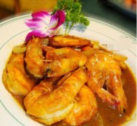 干咖喱大虾的做法视频