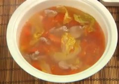 番茄肉片汤的做法视频
