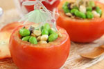 开胃佳肴：毛豆杂菌酿蕃茄的做法视频