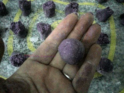 奶香紫薯丸子的做法