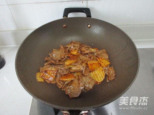 #九阳炒菜机#香辣土豆牛肉片的做法
