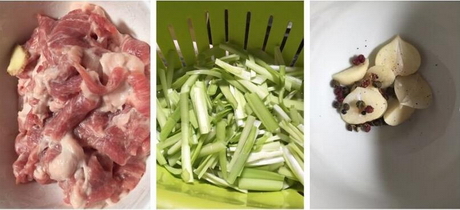 下饭菜韭黄滑炒肉的做法步骤1-3