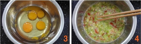 青椒炒蛋的做法步骤3-4