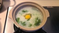 生菜窝蛋砂锅粥的做法步骤8