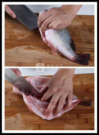 清蒸鲈鱼—捷赛私房菜的做法步骤：1