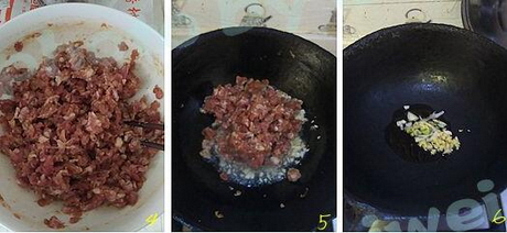 肉末香干油菜丝的做法步骤4-6