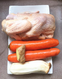 胡萝卜杏鲍菇烧土鸡的做法步骤1