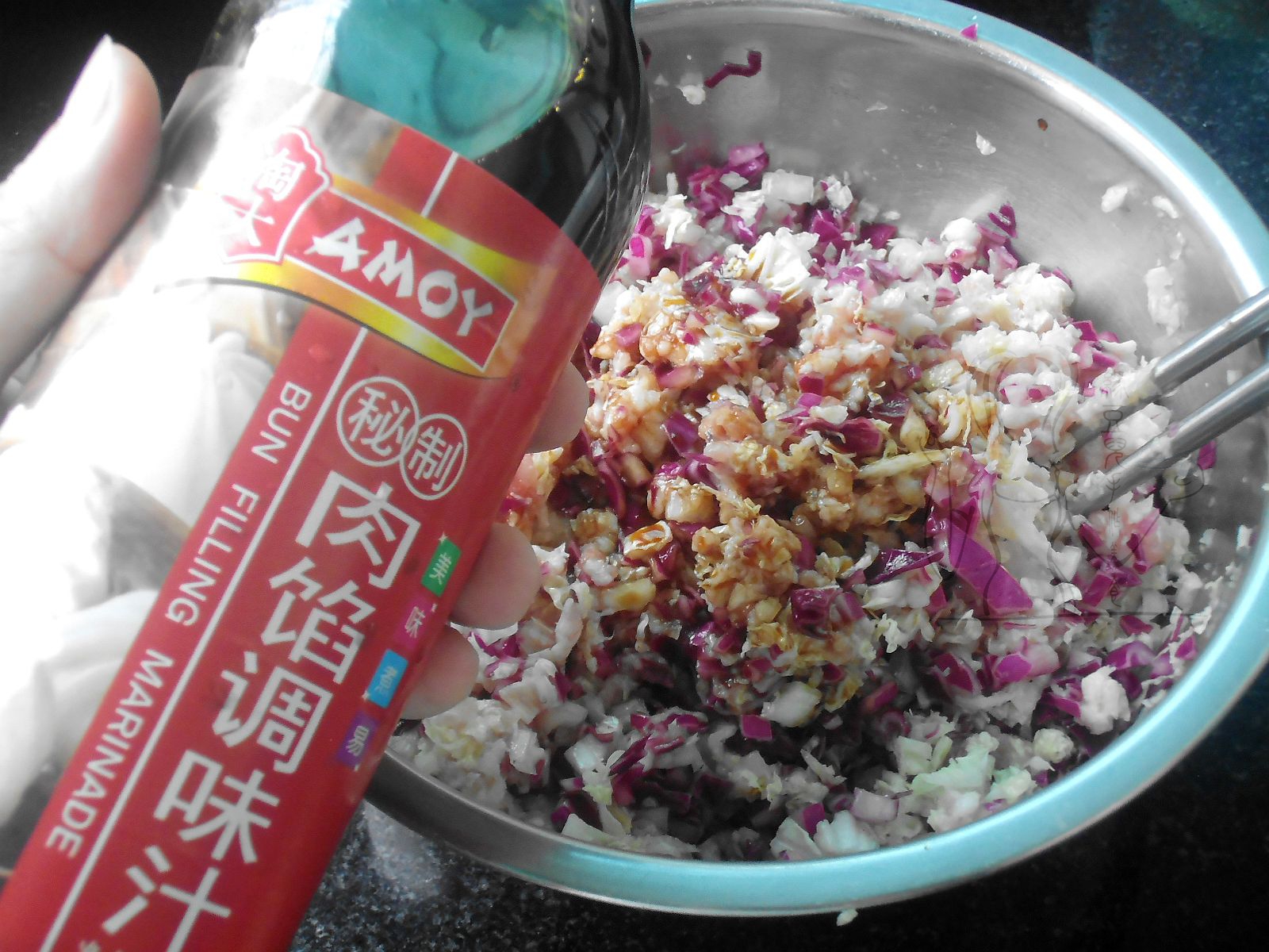 白菜紫甘蓝猪肉饺子