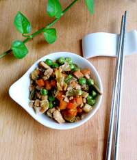 麦豆干豆角焖鸡肉的做法步骤10