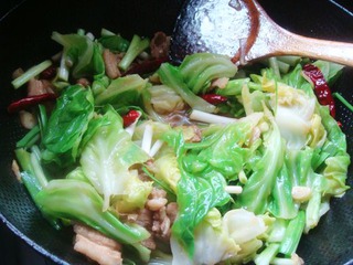 【湘菜】--干锅手撕包菜的做法步骤:19