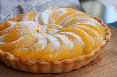 黄桃塔图片，如何用黄桃做完美的下午茶点心
