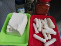 铁板煎年糕豆腐的做法步骤1