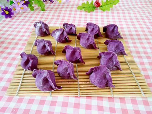 紫薯饺子的做法