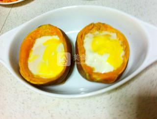 奶酪培根红薯焗蛋的做法步骤：3