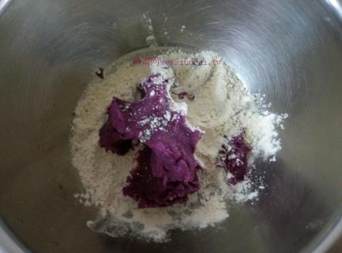 紫薯开花馒头的做法