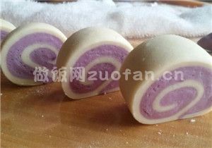 紫薯双色花卷步骤图9