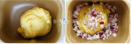咖喱洋葱咸面包的做法步骤3-4