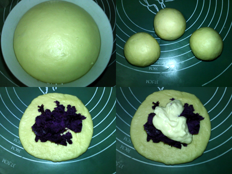 紫薯乳酪面包的做法步骤3