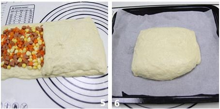 杂蔬火腿面包的做法步骤5-6