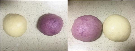 紫薯双色吐司的做法步骤3-4