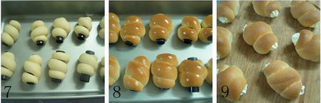 奶油螺旋面包步骤7-9