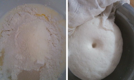 奶酥粒面包步骤1-2