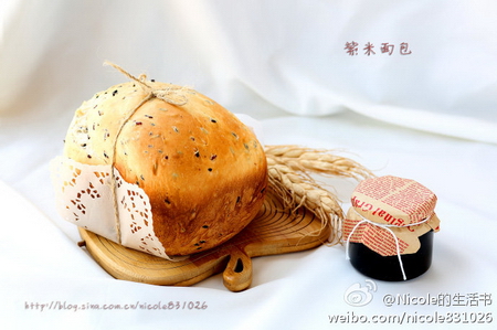 健康紫米面包的做法