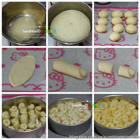 奶香面包卷步骤1-9