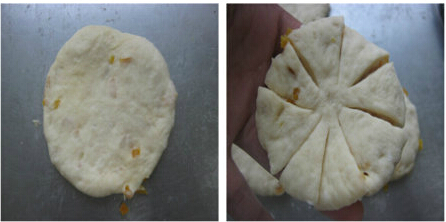 橙皮花形面包步骤7-8