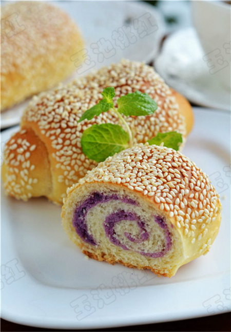 汤种芝香紫薯面包
