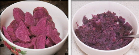 中种紫薯大理石吐司步骤1-2
