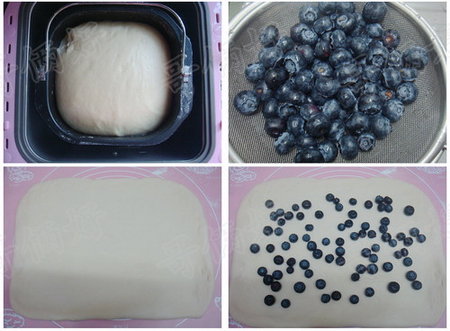 蓝莓北海道面包步骤1-4