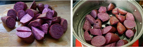 奶香紫薯馅步骤1-2