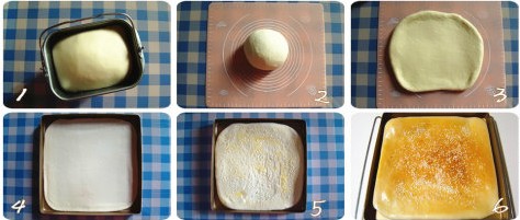 肉松芝麻面包卷步骤1-4